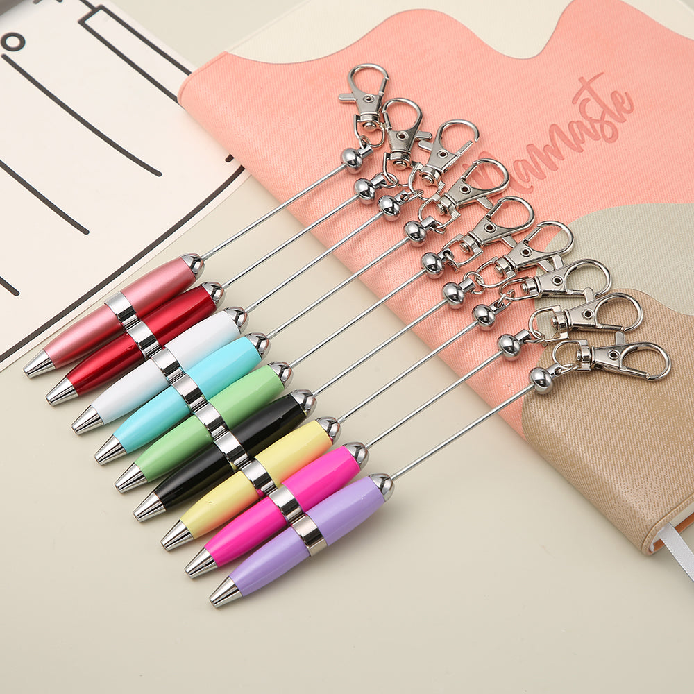 Wholesale 11.9cm Beadable Pens Portable Mini Pen Metal Pen DIY Keychain Bar